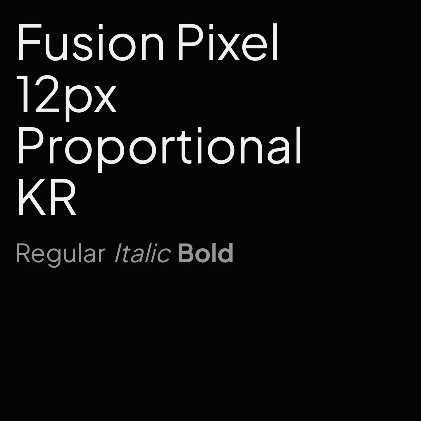 Fusion Pixel 12px Proportional KR