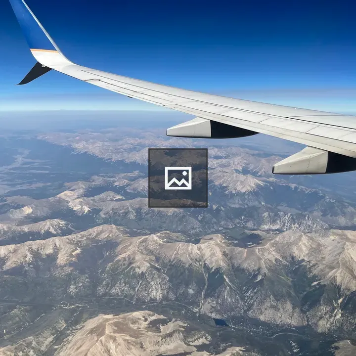 Plane Flight Over Mountains