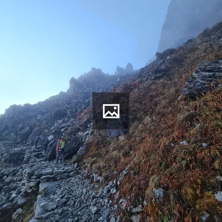 Hikers on Mountain Path