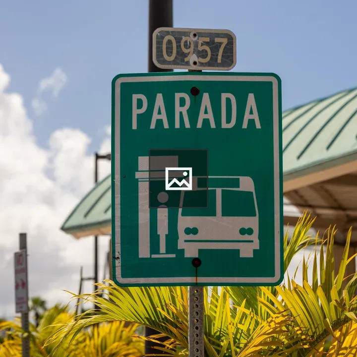 Bus Stop Sign in Puerto Rico