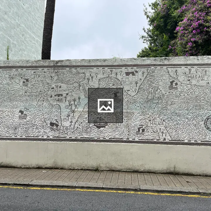 World map mural in Porto