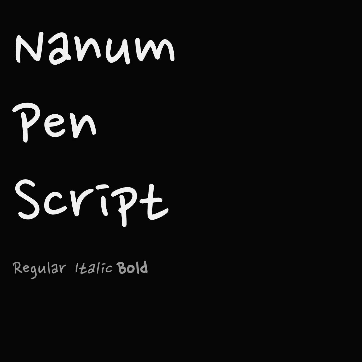 Nanum Pen Script