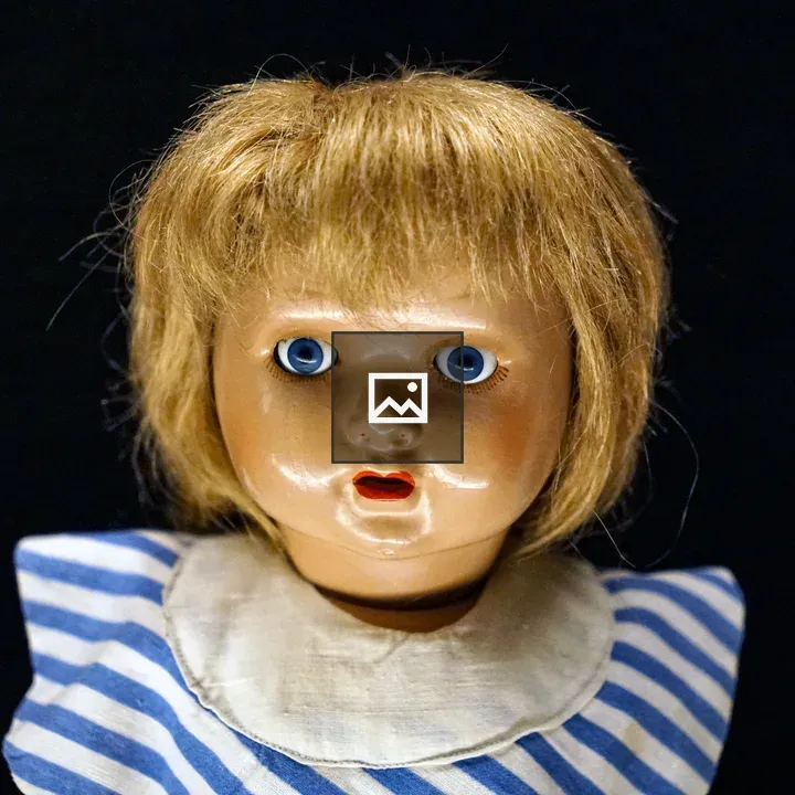 Creepy Vintage Doll Close-Up