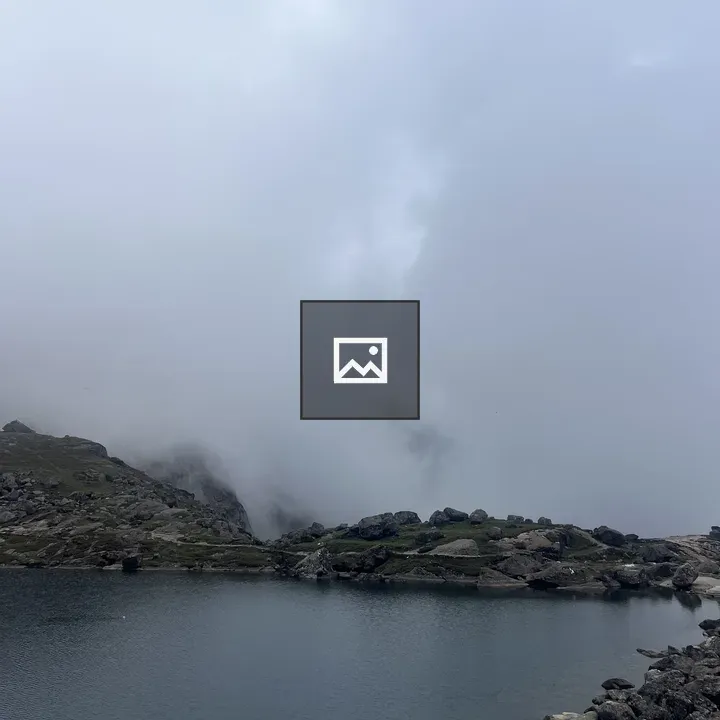 Serene lake among mountains