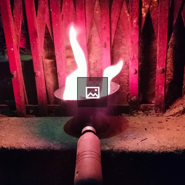 Traditional metal oil lamp