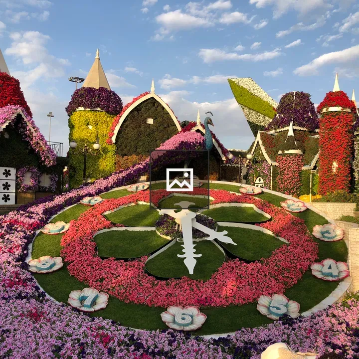 Flower Clock Sculpture