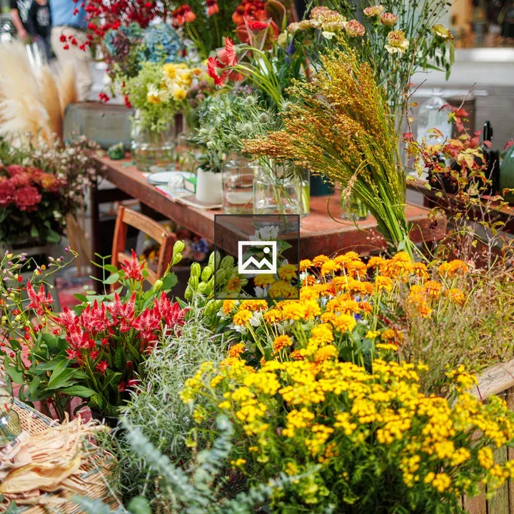 Flowers at antique market Tokyo