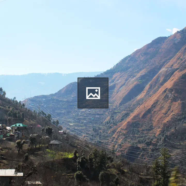 Village on mountain hillside
