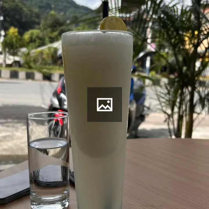 Frosted Lemon Drink and Water