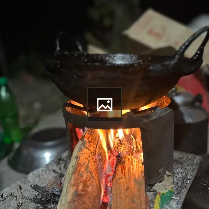 Crackling Fire Night View