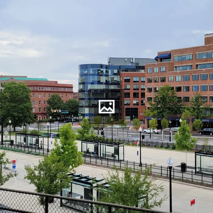 Red brick buildings near Kings Street Metro