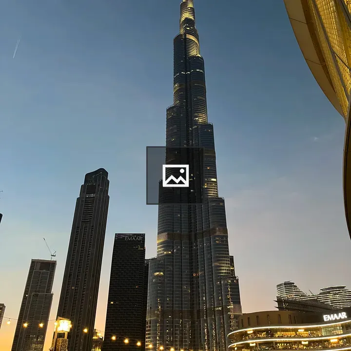 Burj Khalifa from Dubai dusk view