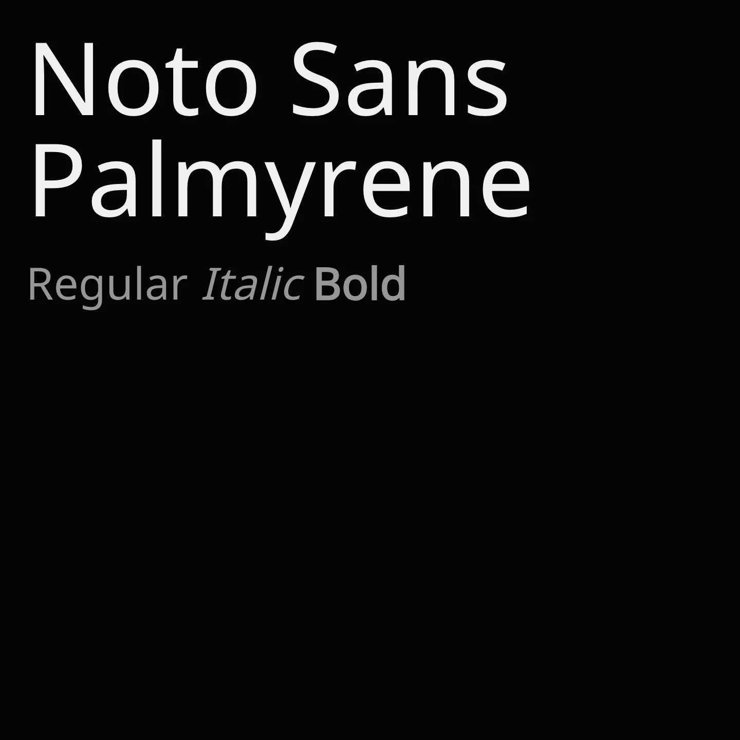 Noto Sans Palmyrene