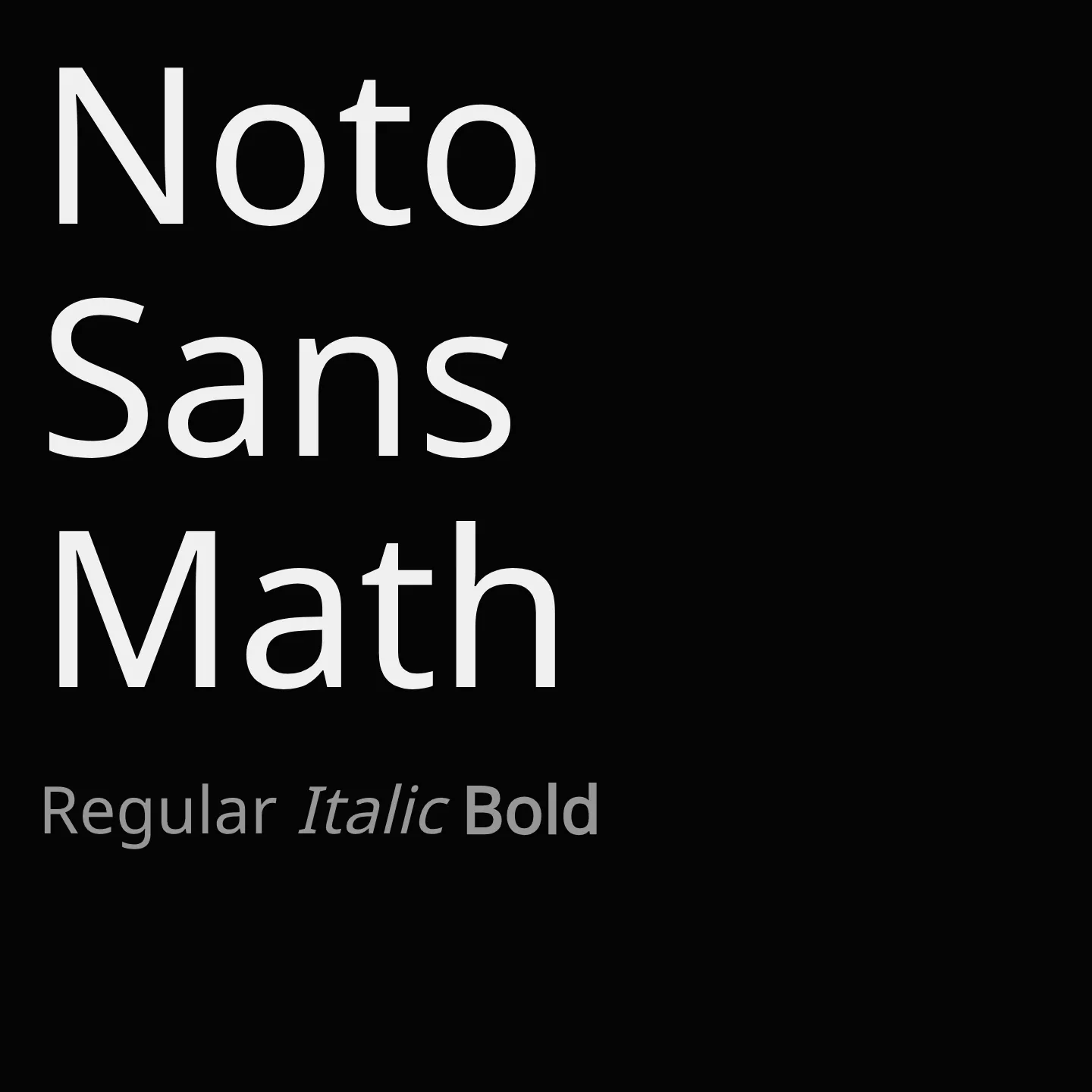 Noto Sans Math