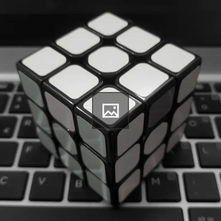Rubik's Cube and Keyboard