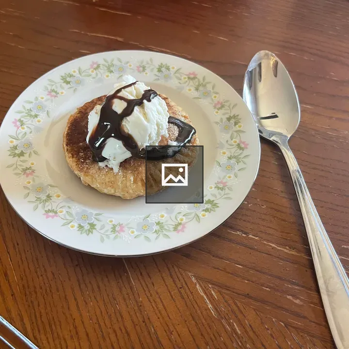 Pastry with Vanilla Ice Cream