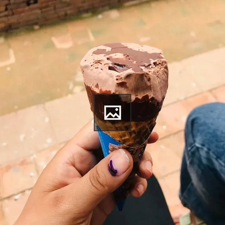 Brown chocolate ice cream