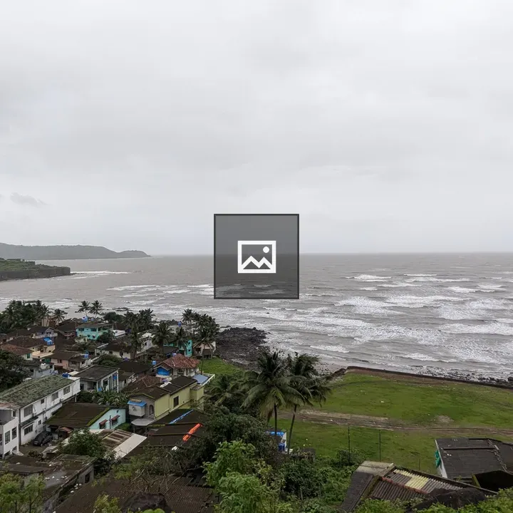Coastal Stormy Sea View