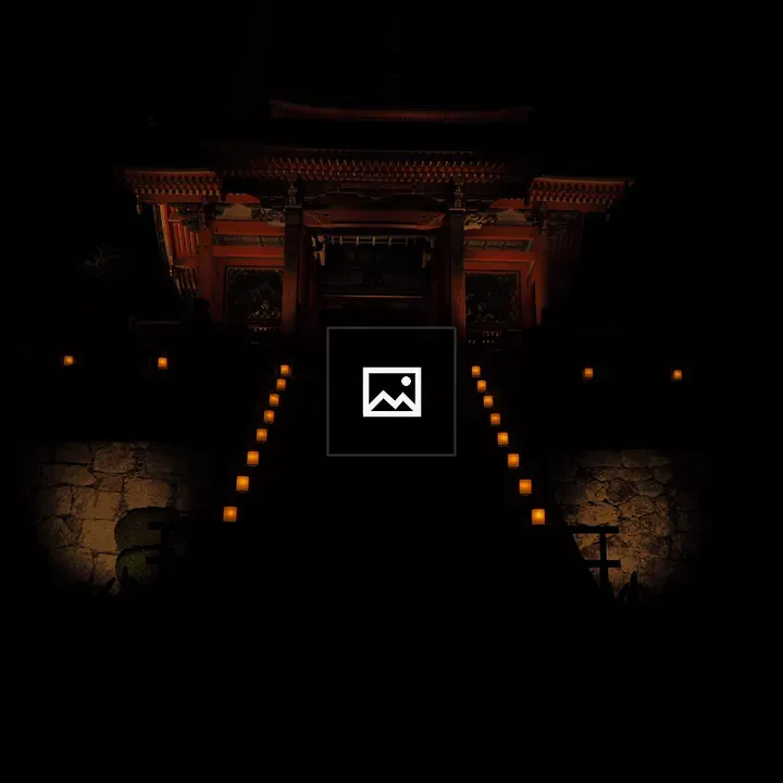 Dimly Lit Candle Pathway