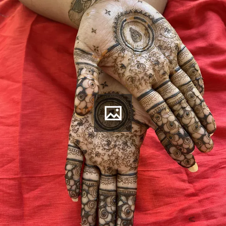 Mehndi hands close-up