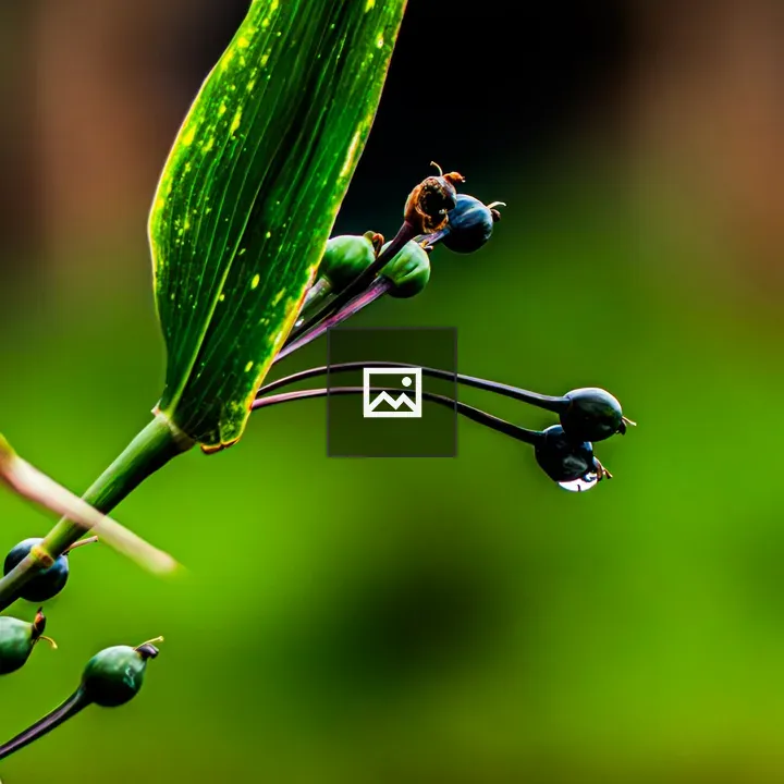Job's tears plant stem macro