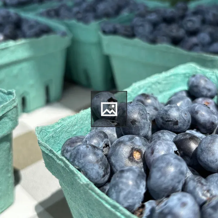 Blueberries in a quart box