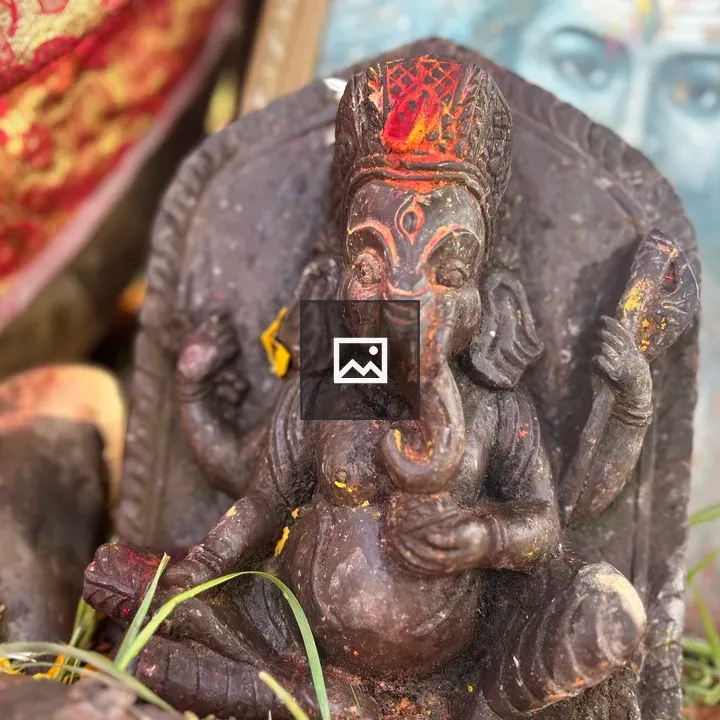 Ganesh statue in landscape