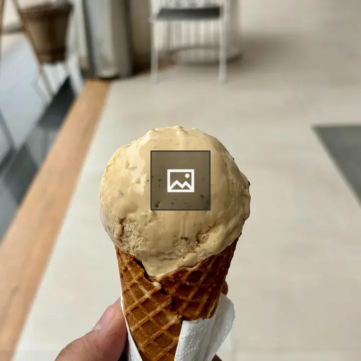 Ice cream in a waffle cone