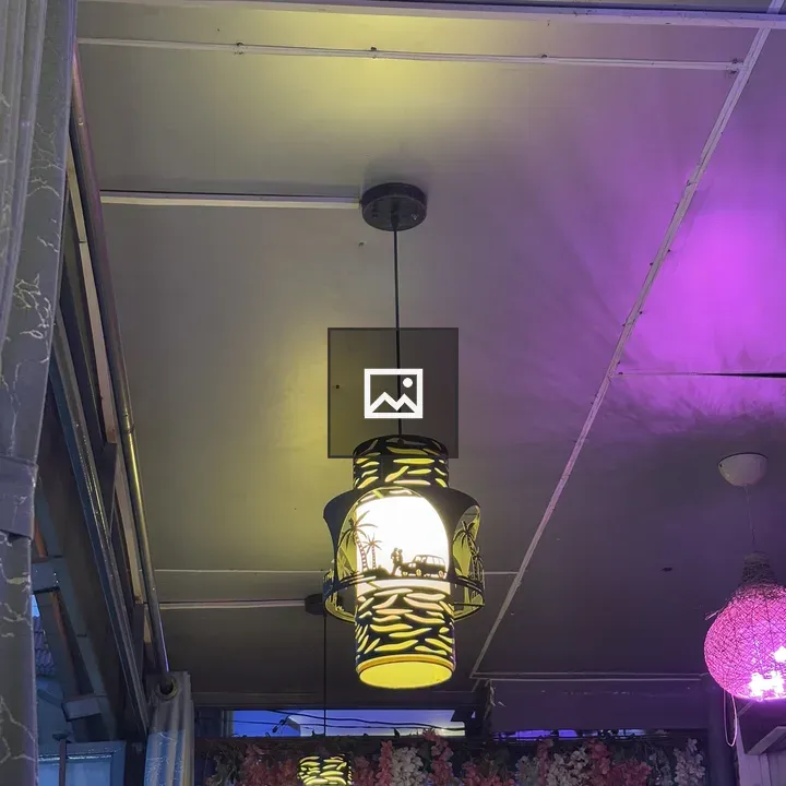 Hanging pendant lights with animal silhouettes