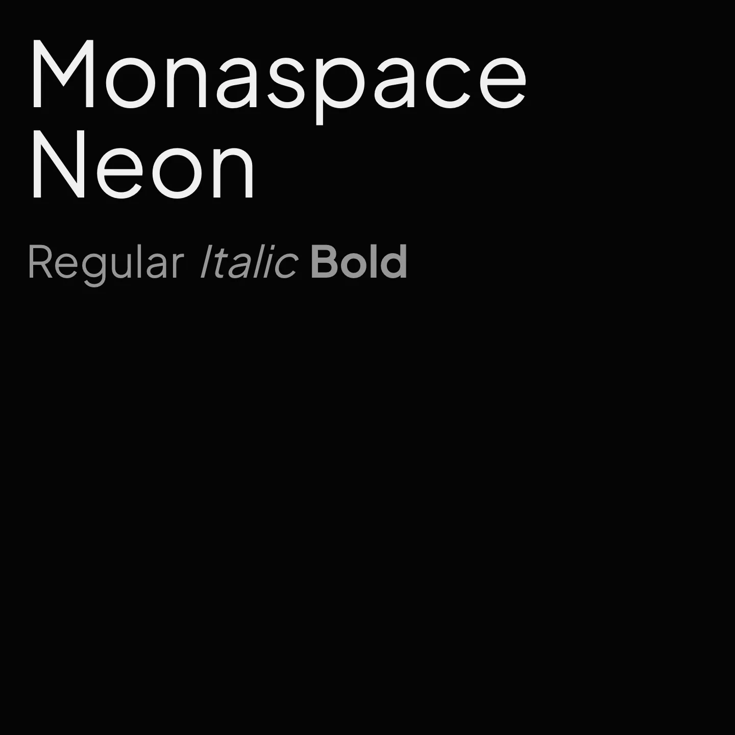 Monaspace Neon
