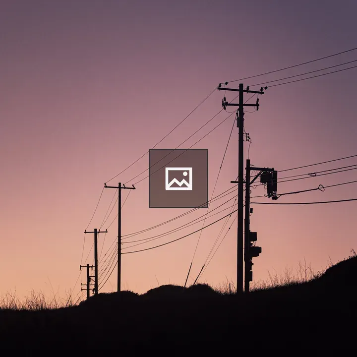 Electricity Pylons at Dusk