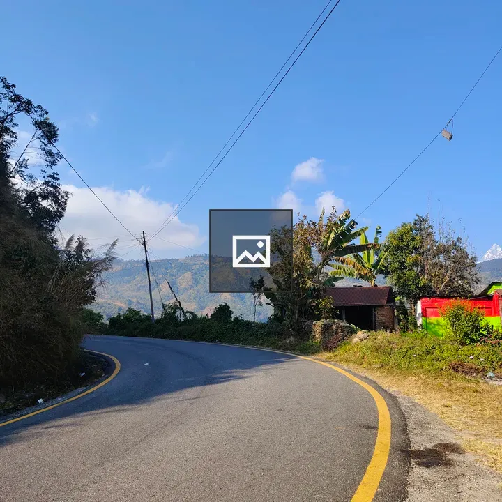 Winding road away from camera