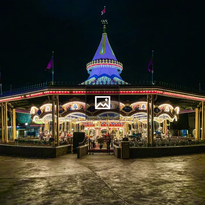 Disney carousel at night