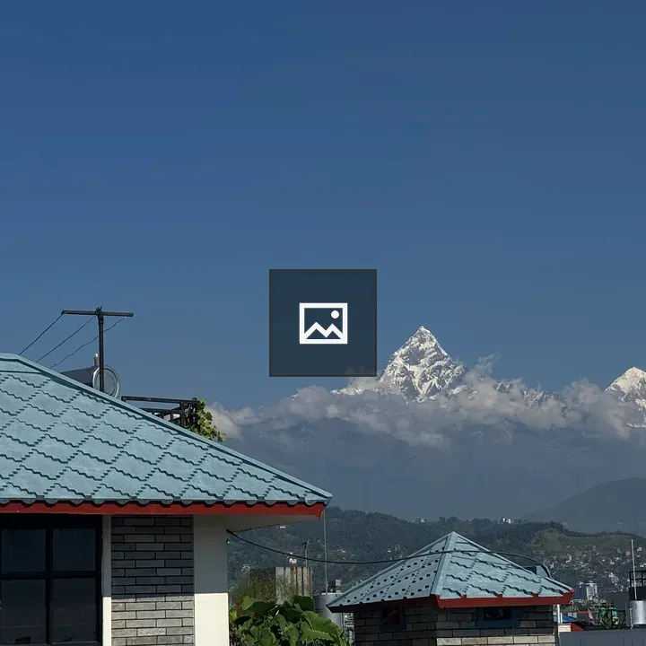 Snow-capped Machapuchre with Ridges
