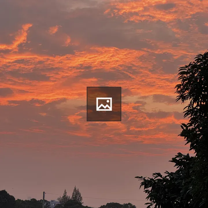Orange sky at sunset