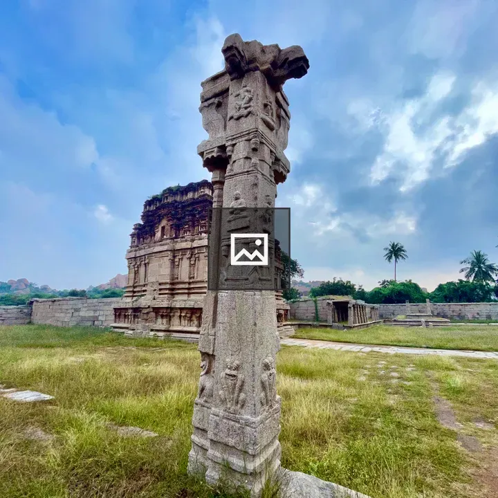Stone pillar from Hampi ruins