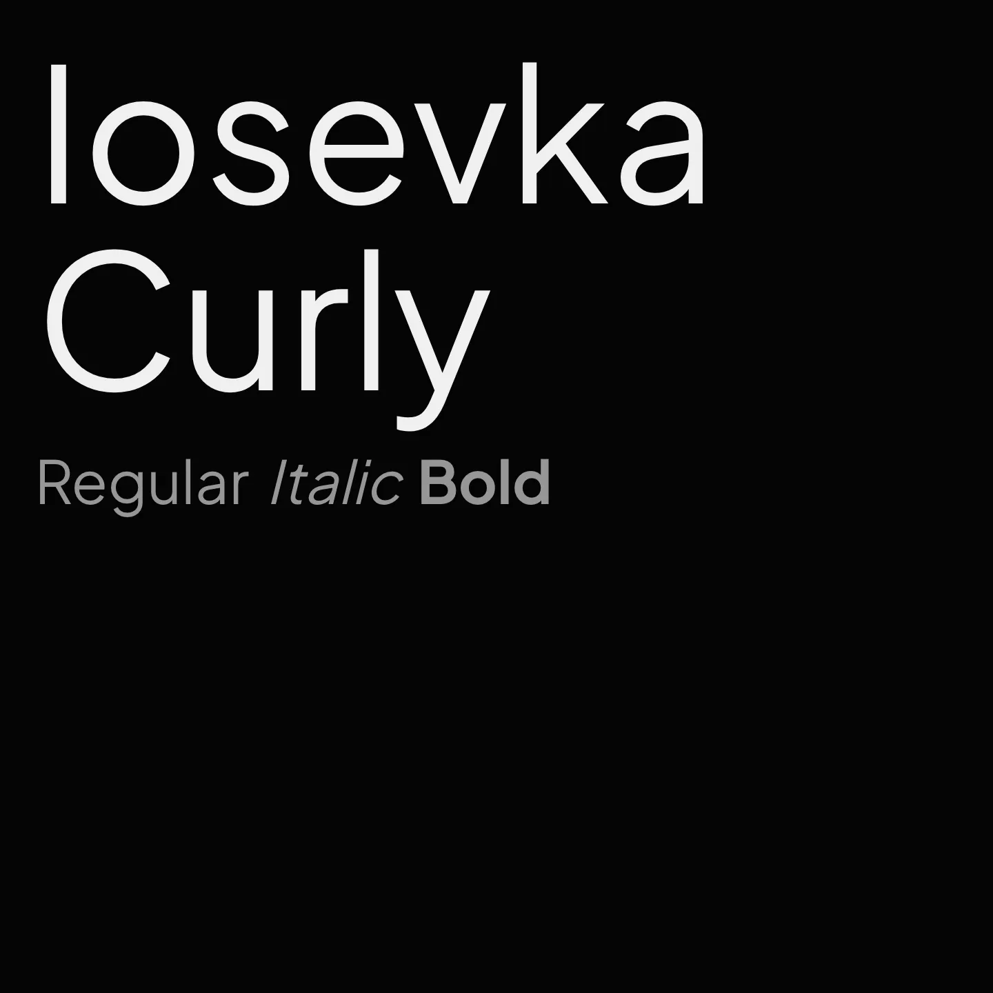 Iosevka Curly