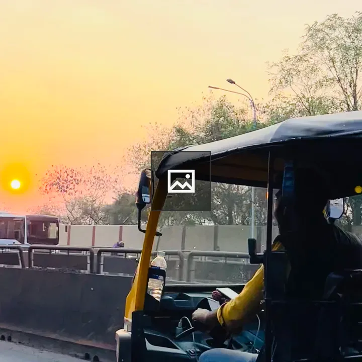 Sunset on the highway