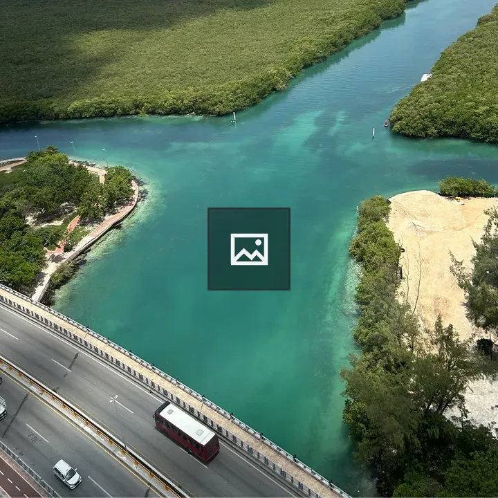 Aerial View Waterway with Mangroves