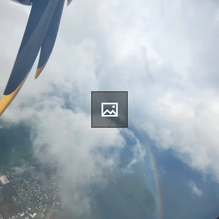 Plane over Tanegashima Island