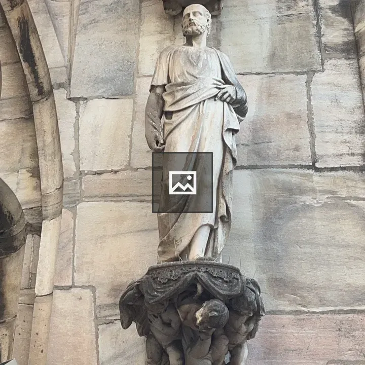 Saint statue at Milan Duomo