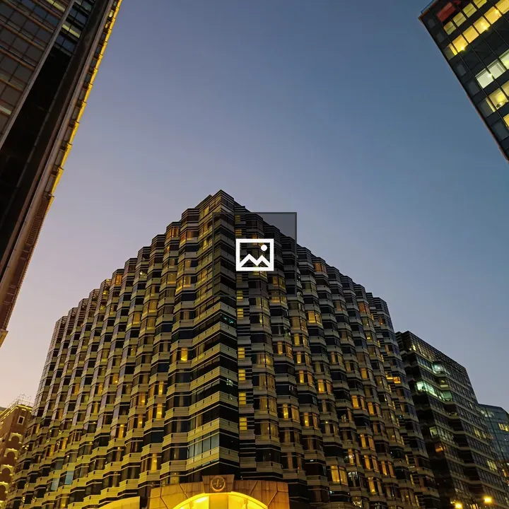 Cityscape at dusk high-rise