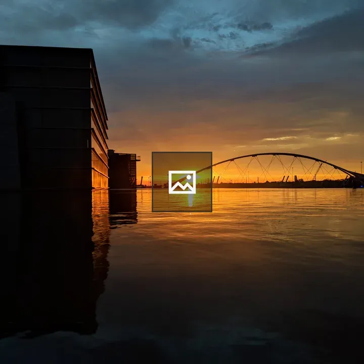 Sunset at Tempe Center reflecting pool