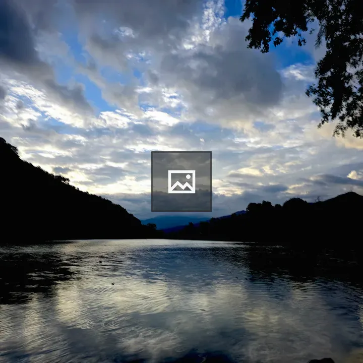 Serene landscape with reflective water