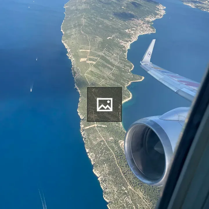 Sea View at Takeoff from Split Airport