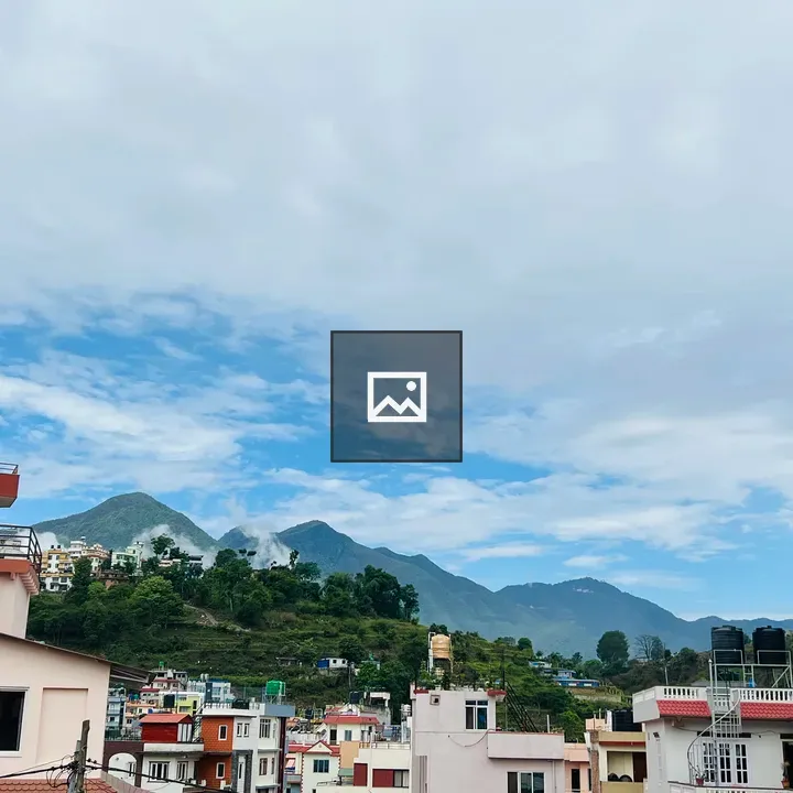 Town with Mountain Range