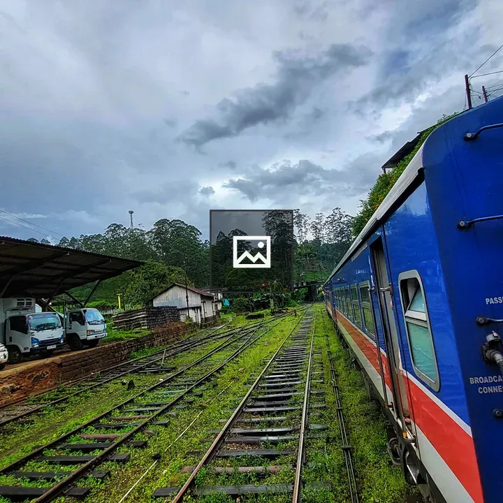 Train bogie on tracks in Sri Lanka