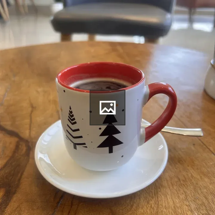 Cup of Coffee in Festive Mug