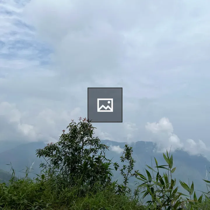 Mountain view over the cloud