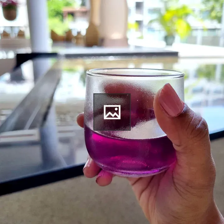 Glass of purple drink